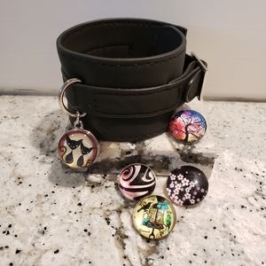 Snap jewelry cuff bracelet & 5 snaps.
